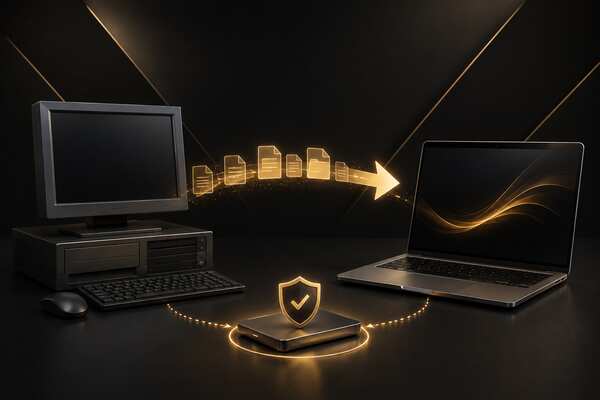 Datenübertragung von einem alten Computer auf ein neues Notebook